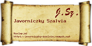 Javorniczky Szalvia névjegykártya